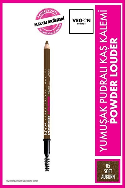NYX Professional Makeup Powder Louder Pudralı Kaş Kalemi - 05 Soft Auburn