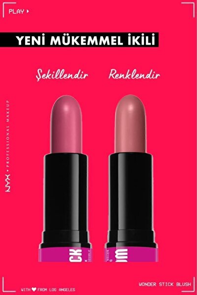 NYX Professional Makeup Wonder Stick Çift Taraflı Krem Allık Stick - Light Peach And Baby Pink