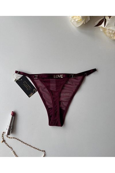 İntive Lingerie Limited Valerie Back'Love' Author Network Cotton Gauze Thong