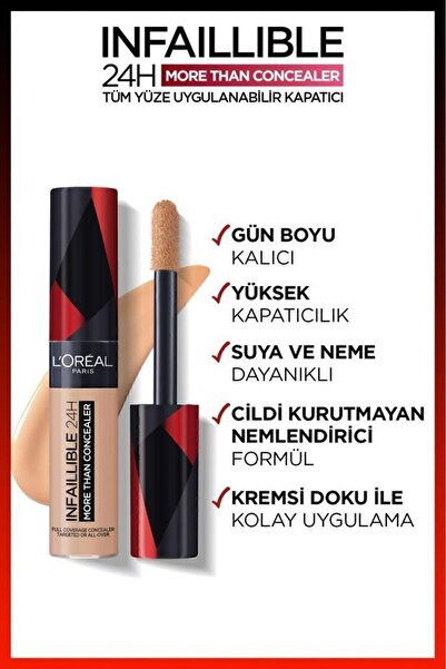 L'Oreal Paris Tüm Yüze Uygulanabilir Kapatıcı - Infaillible More Than Concealer 323 Fawn