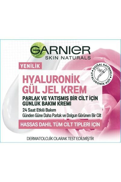 Garnier Hyaluronik Gül Jel-krem - Parlak Ve Yatışmış Bir Cilt Için Günlük Bakım Kremi
