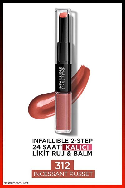 L'Oreal Paris Infaillible 2-step 24 Saat Kalıcı Likit Ruj & Balm - 312 Incess...