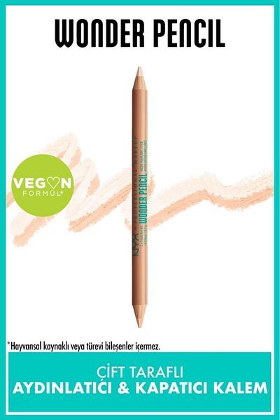 NYX Professional Makeup Double Sided Brightening and Concealing Pen - Light Wonder Pencil