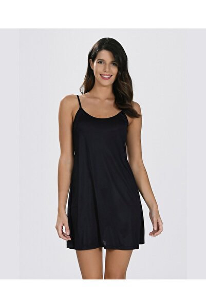 İntive Lingerie NBB Πάνω από το γόνατο Απλό λεπτό μεσοφόρι/Νυχτικό/Φόδρα (Δέρμα, Μαύρο, Λευκό)-3851