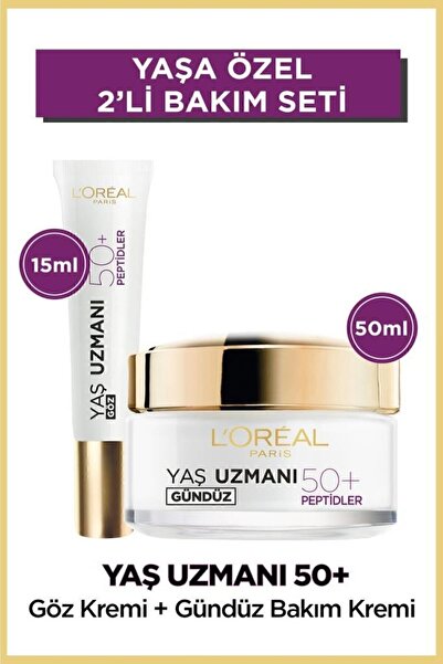 L'Oreal Paris Yaş Uzmanı 50+ Kırışıklık Karşıtı Yenileyici Gündüz & Göz Kremi...