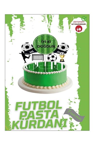 MFM Football Themed Party Happy Birthday Cake Wooden Ornament