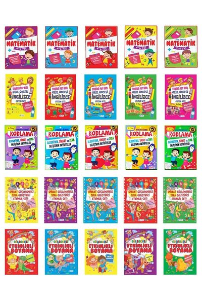 Harika Kitap 4 - 6 yaş Tam Kapsamlı Okul Öncesi Eğitim Seti 6 Set Bir Arada 33 Kitap 752 Sayfa