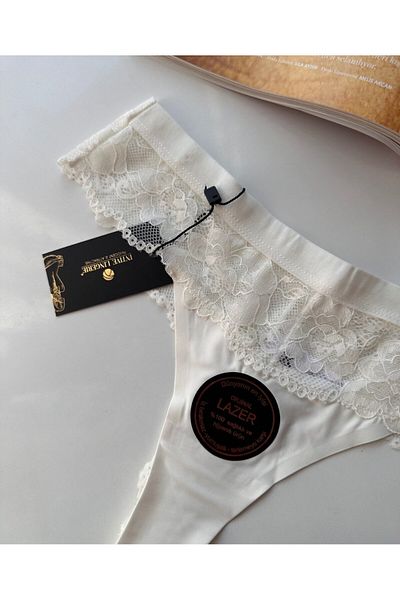 İntive Lingerie Γνήσιο Laser Cut Ανώτερης Ποιότητας Spandex Invisible Seamless Ruched Thong - 2801