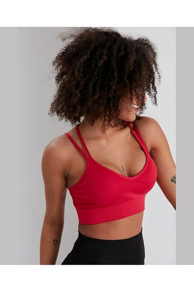 İntive Lingerie Aurafit V-Neck Back Cross Rope Strap Design Sports Bra/Bustier-9024