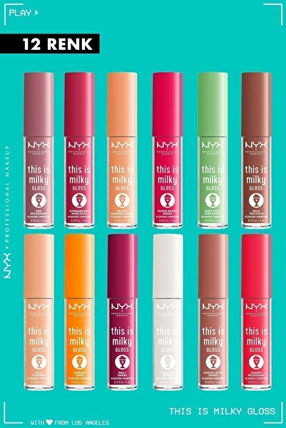 NYX Professional Makeup This Is Milky Gloss Dudak Parlatıcısı - Milk The Coco