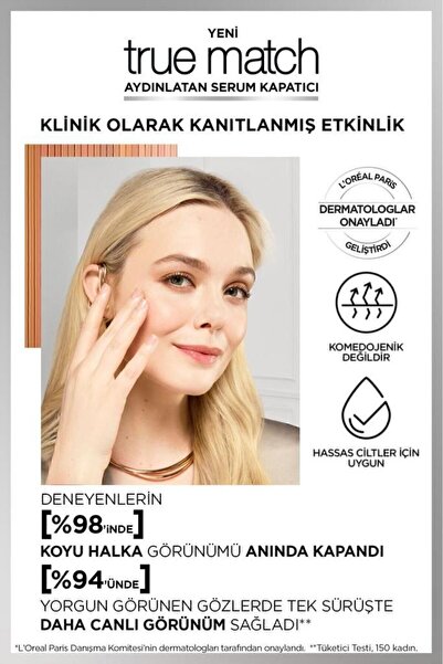L'Oreal Paris True Match Aydınlatan Serum Kapatıcı - 4d Light Medium 11 ml
