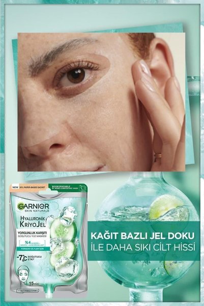 Garnier Hyaluronik Kriyojel Yorgunluk Karşıtı Soğutucu Yüz Maskesi 3'lü Set