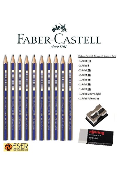Faber Castell Resim Kalemi Faber Dereceli Kalem Seti Karakalem Seti Hb B 2b 3...