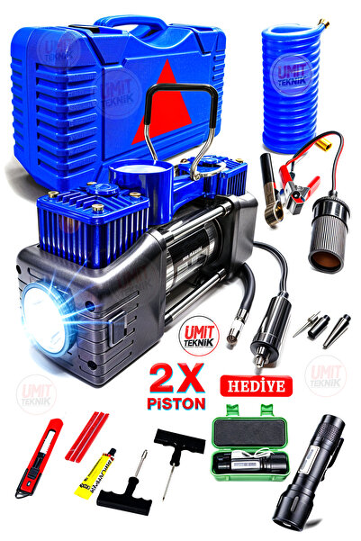 PROXTECH Ağır Hizmet 12V 150PSI Çift Silindirli Çantalı  Oto Kamyon Lastik Şi...