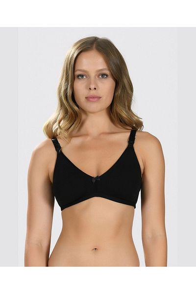 İntive Lingerie Sutien pentru alăptare fără cusături din bumbac NBB, fără cupă, fără sârmă -3581