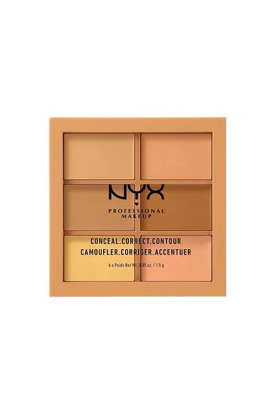 NYX Professional Makeup Medium Conceal Correct Contour Palette - 63g with Concealer and Contour