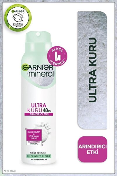 Garnier Mineral Ultra Kuru Sprey Deodorant 3'lü Set