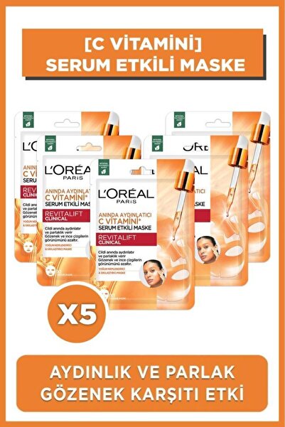 L'Oreal Paris 5'li Revitalift Clinical Anında Aydınlatıcı C Vitamini Serum Et...