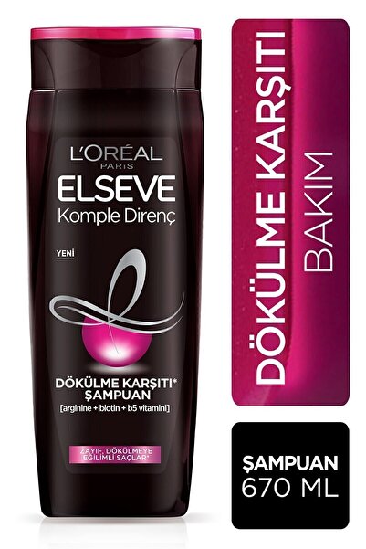 ELSEVE L'oréal Paris Komple Direnç Dökülme Karşıtı Şampuan 670 Ml