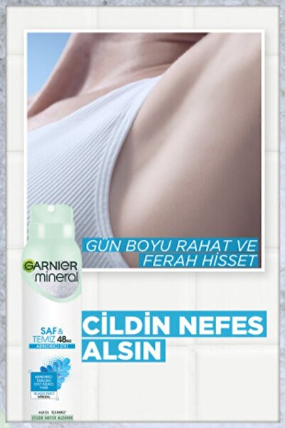 Garnier Mineral Saf&temiz Sprey Deodorant 3'lü Set