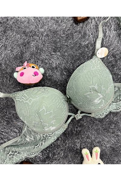 İntive Lingerie Σουτιέν Push-up Ruched με πέτρες στο μπροστινό μέρος και λεπτομέρεια αξεσουάρ Casual/Fancy