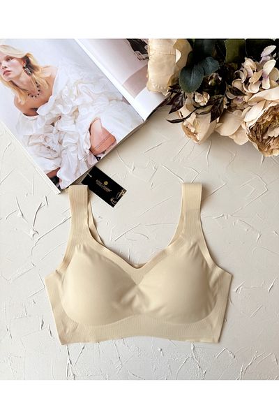 İntive Lingerie Carla Skin Color Invisible Ice-Silk Seamless Push-up σουτιέν - Εισαγόμενο σουτιέν