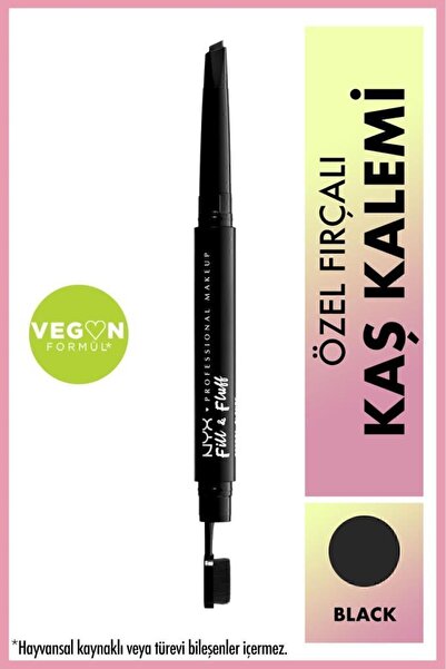 NYX Professional Makeup Fill & Fluff Eyebrow Pomade Pencil Kaş Kalemi-  Black