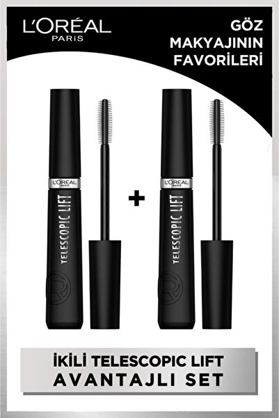 L'Oreal Paris Telescopic Lift Siyah Maskara 2'li Set