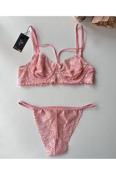 İntive Lingerie Σετ σουτιέν Lace Love Shiny Fabric Ruched Underwire Cheeky Panty