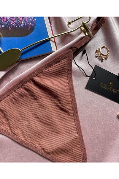 İntive Lingerie Women's Mink Color 95% Cotton Corded String