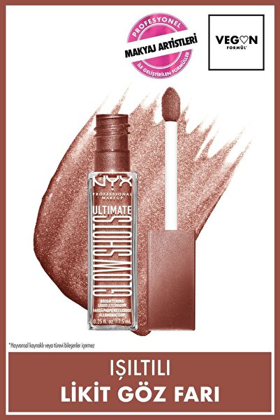 NYX Professional Makeup Ultimate Glow Shots Işıltılı Likit Göz Farı - 09 Mang...