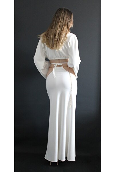 Wess Dizayn SKIRT WITH CHAIN DETAIL