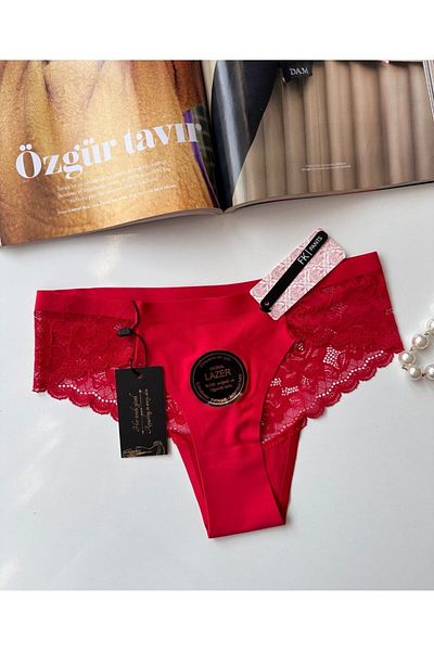 İntive Lingerie Quality Original Laser Cut Spandex Invisible Lace Slip / Thong - 2800