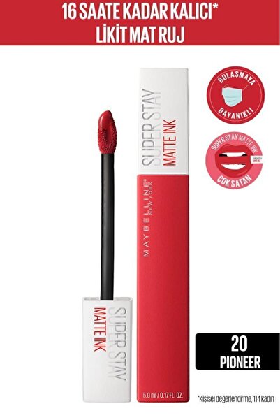 Maybelline New York Super Stay Matte Ink Likit Mat Ruj - 20 - Kırmızı
