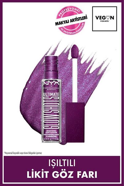 NYX Professional Makeup 20 Feelin Grape Ultimate Glow Shots Shimmering Liquid Eyeshadow