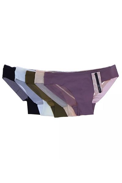 İntive Lingerie Chiloți brazilian pentru femei, fără sudură, fără urme, cu detaliu transparent pe spate -2805