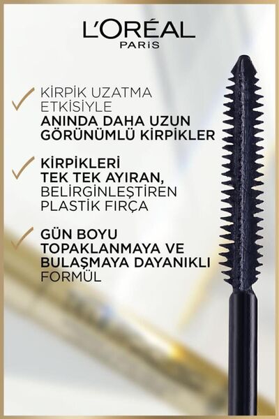 L'Oreal Paris Siyah Telescopic Uzun Görünüm Veren Maskara