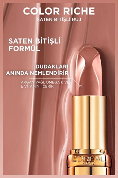 L'Oreal Paris Color Riche Saten Bitişli Ruj 107 Seine Sunset - Nude