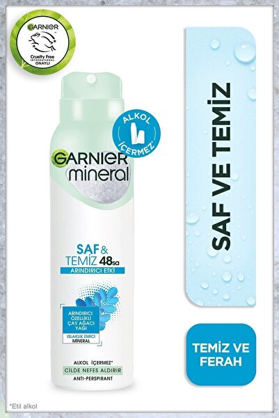 Garnier Mineral Saf Ve Temiz Kadın Sprey Deodorant 150 ml