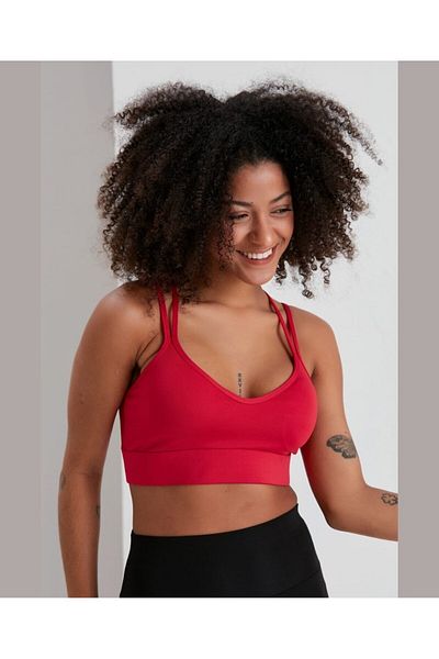 İntive Lingerie Aurafit V-Neck Back Cross Rope Strap Design Sports Bra/Bustier-9024