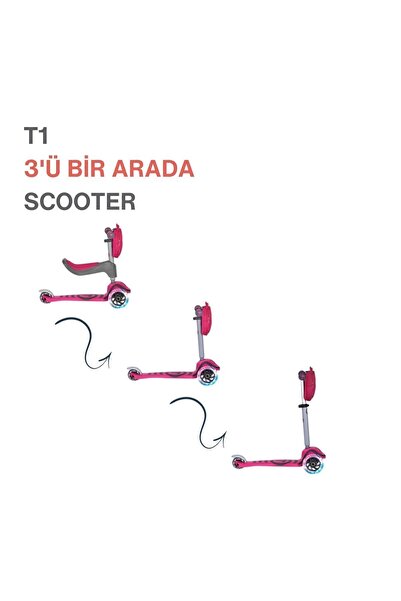 SmarTrike T1 3’ü 1 Arada Oturaklı ve Çantalı Çocuk Scooterı (15 Ay - 5 Yaş) -...