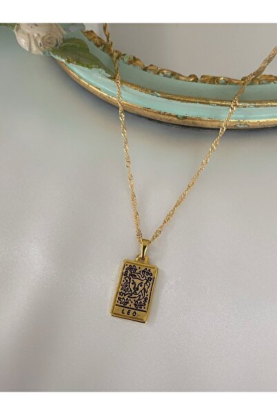 Asia by Leuvoié Altın Kaplama Aslan Burcu Kolye Leo