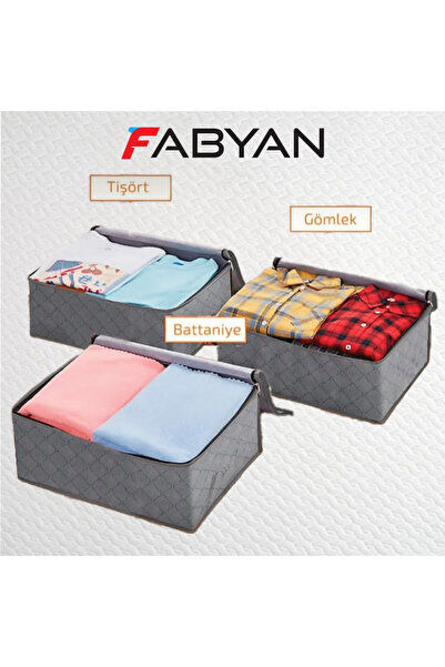 FABYAN 6 Adet - Büyük Boy Bazaaltı Ve Çekyat Hurç 64 X 45 X 22 Cm Antrasit