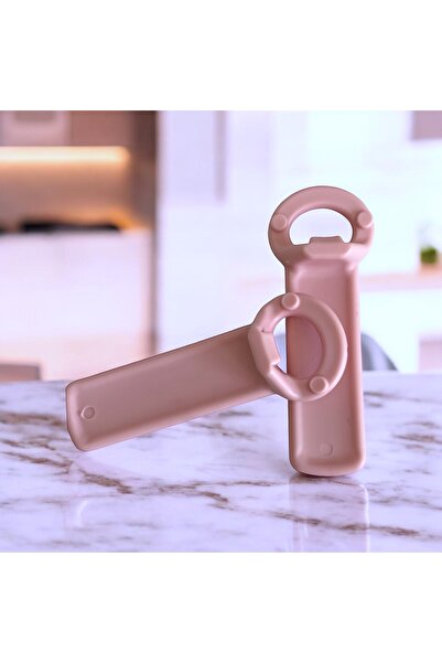 Dore Voir قطعتان من فتاحة العلب/البرطمانات البلاستيكية الصلبة - وردي