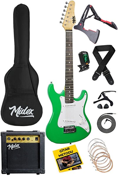 Midex Ceg-36gr 8-12 Yaş Çocuklar Için Amfili Full 3/4 36 Inç Elektro Gitar Se...