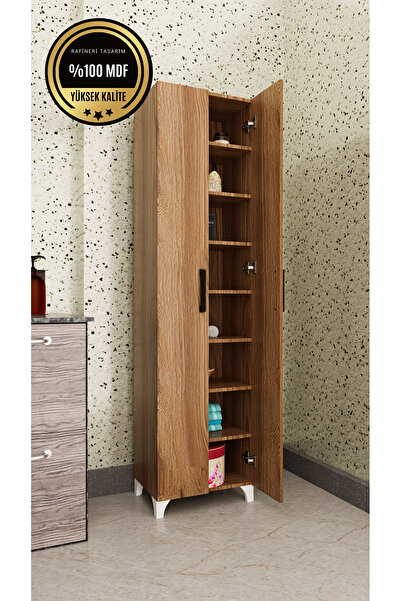 rafineritasarım Long I 2 Kapaklı Raflı Çok Amaçlı Dolap Banyo Balkon Kiler Mdf