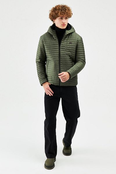 Fuga Ibiza Men's Khaki Lined Water and Windproof Double Pocket Jacket