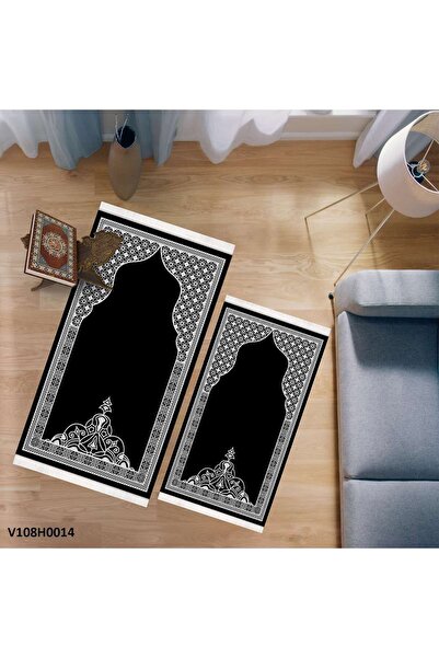 A2ZTR Set Dijital Baskılı Seccadesi - büyük 60X100 C.m - küçük 50X80 C.m