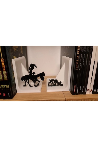 BamBam Sanat 3d مجموعة Ret ودعم الكتب Rintintin ورف الكتب ودعم الرف (مجموعة م...