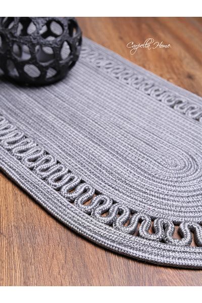 CARPELLA HOME Modern Natural Jute, Patterned, Wicker, American Serving, Table, Coffee Table Cover Runner